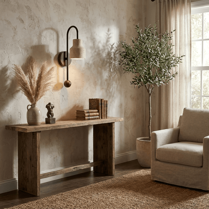 Bell Travertine Arc Sconce - Vakkerlight