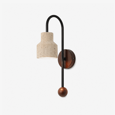 Applique murale Arc Travertin Cloche