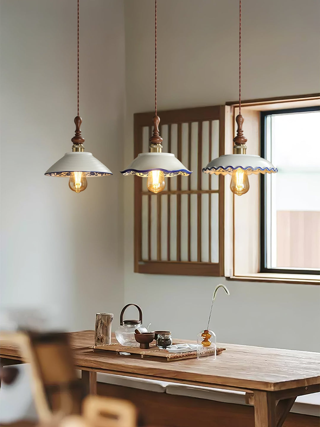 Bellaria Ceramic Pendant Light - Vakkerlight