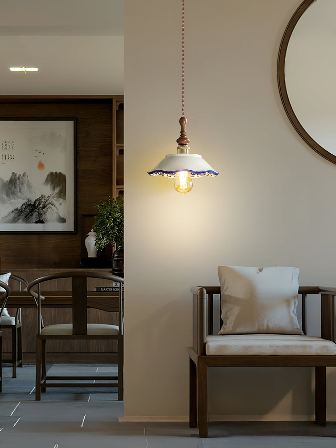 Bellaria Ceramic Pendant Light - Vakkerlight