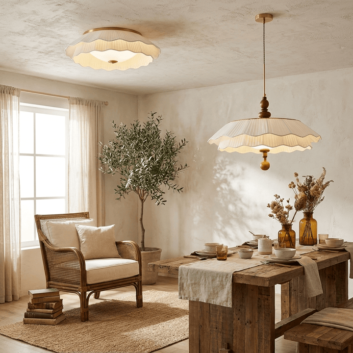 Belle Epoque Pleated Ceiling Light - Vakkerlight