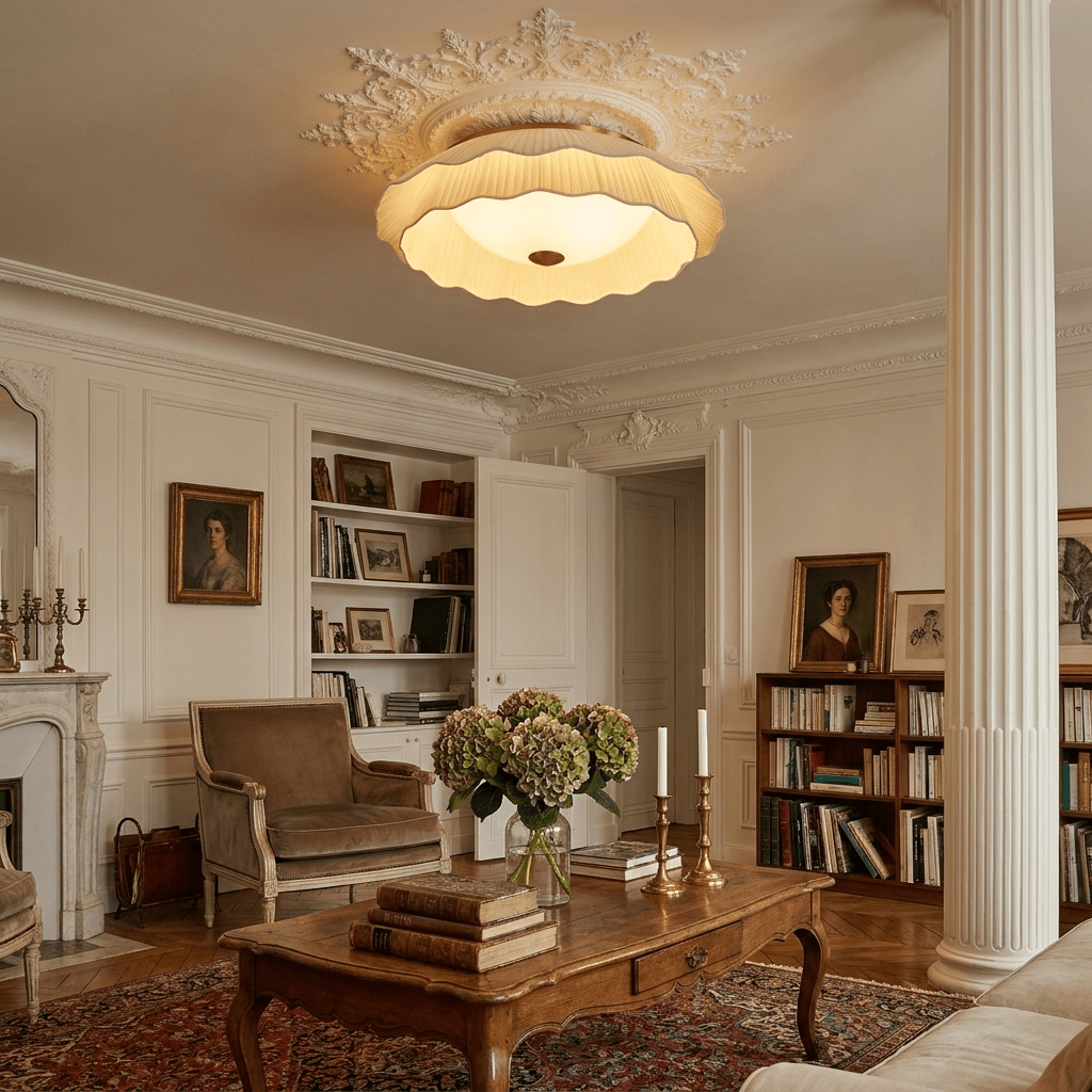 Belle Epoque Pleated Ceiling Light - Vakkerlight