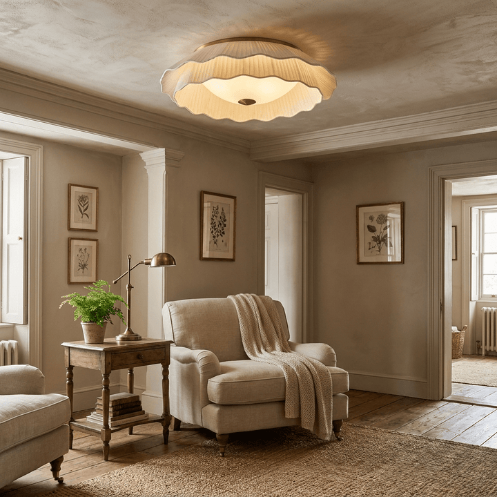 Belle Epoque Pleated Ceiling Light - Vakkerlight