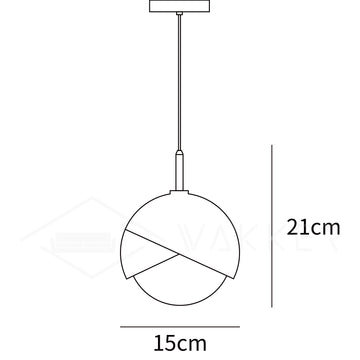 Blue Drop Pendant Light — Dimension drawings 1