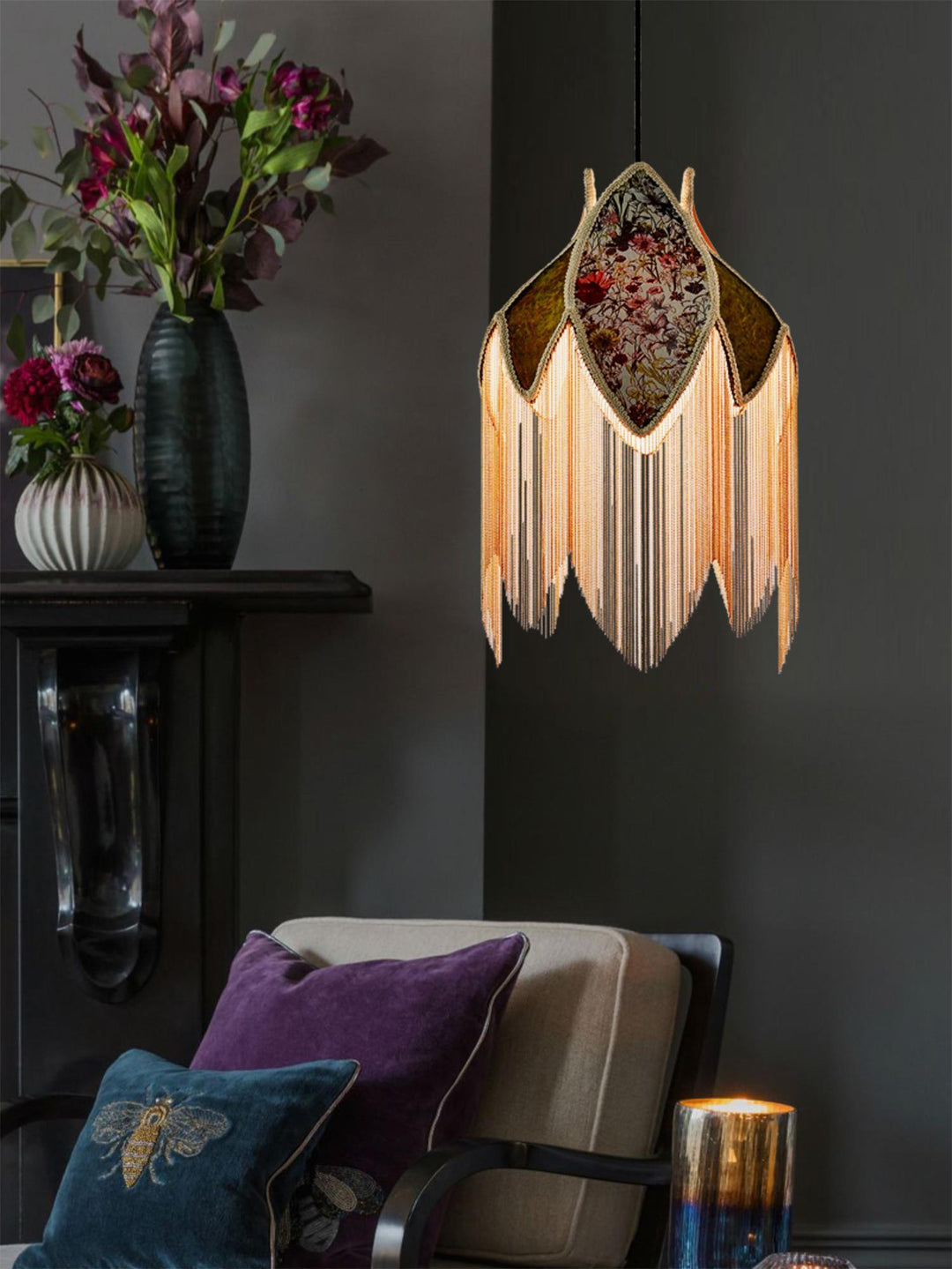 Bette Fringed Pendant Lamp - Vakkerlight