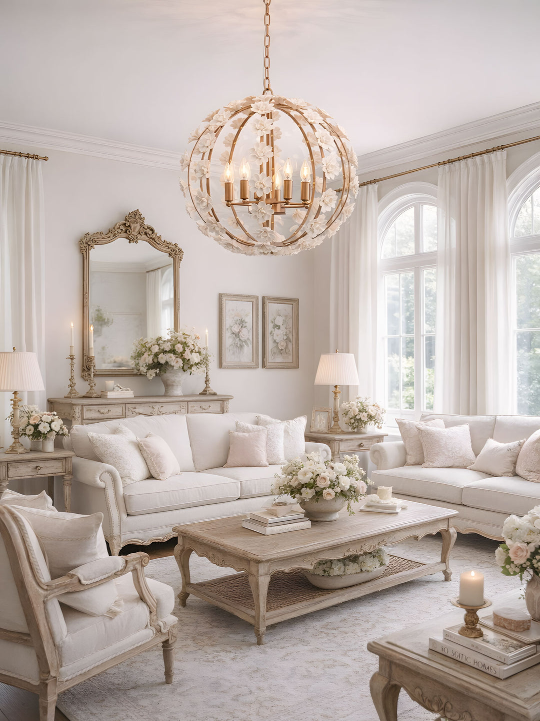 Bianca Floral Orb Chandelier - Vakkerlight