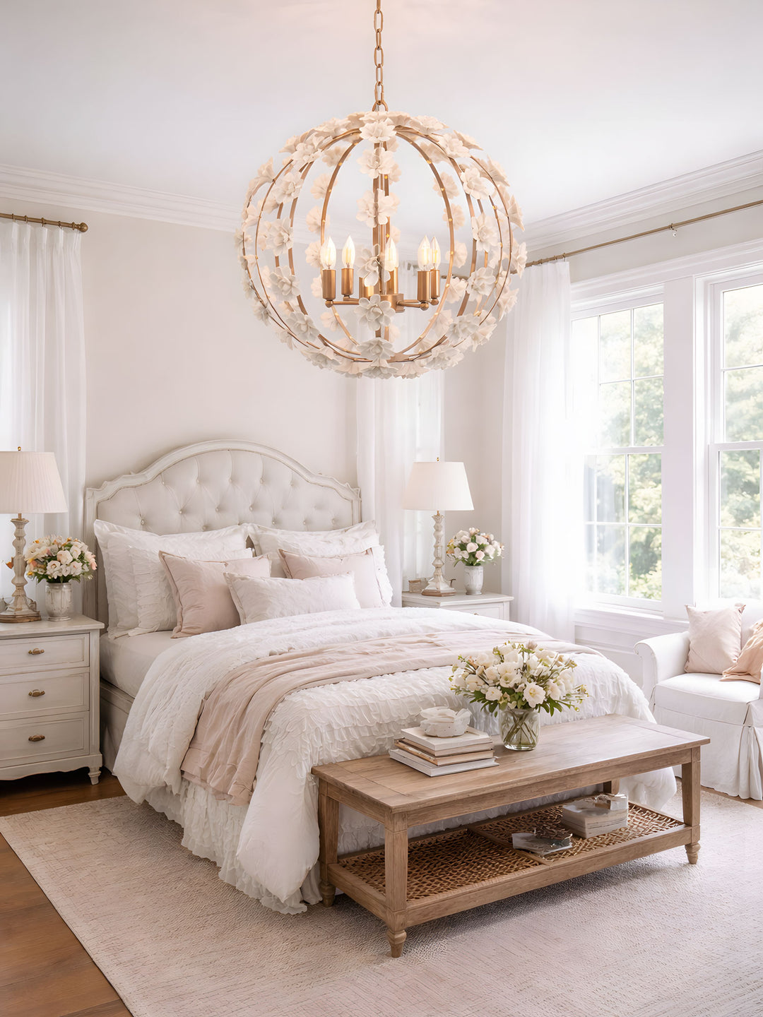 Bianca Floral Orb Chandelier - Vakkerlight