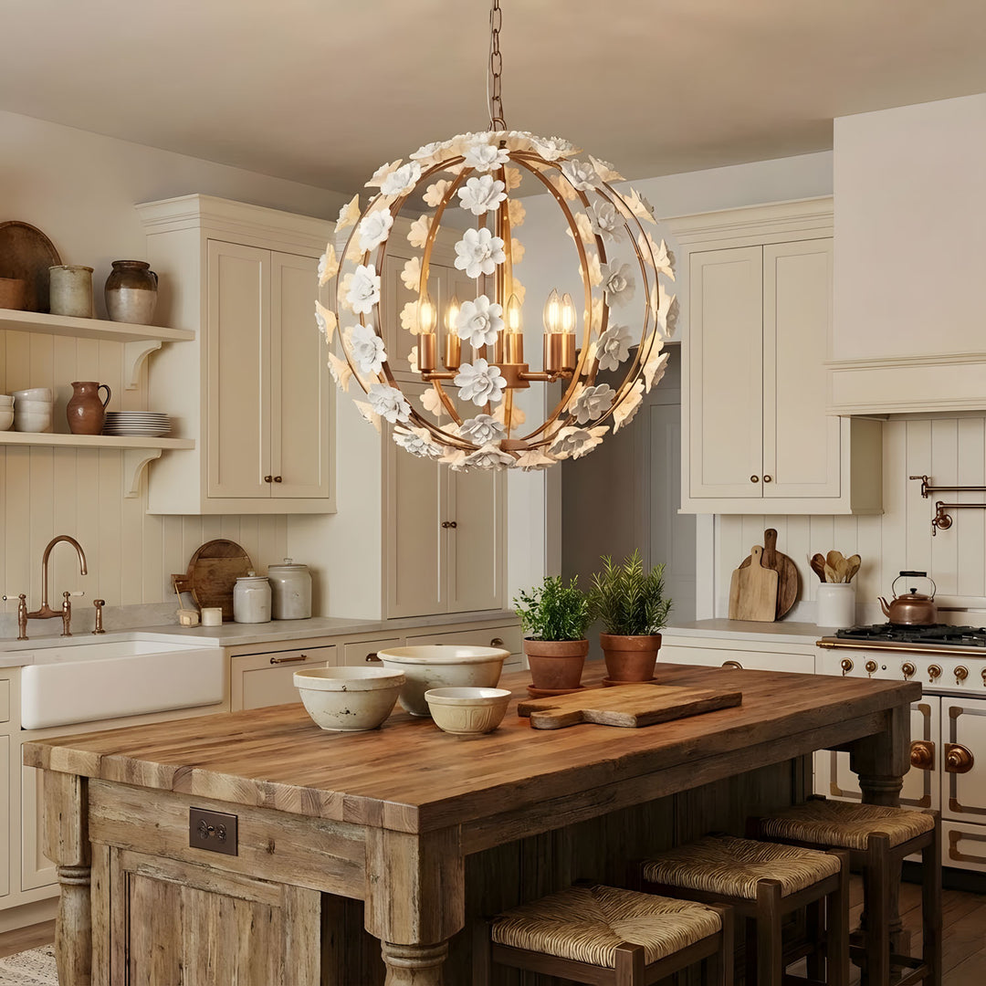 Bianca Floral Orb Chandelier - Vakkerlight