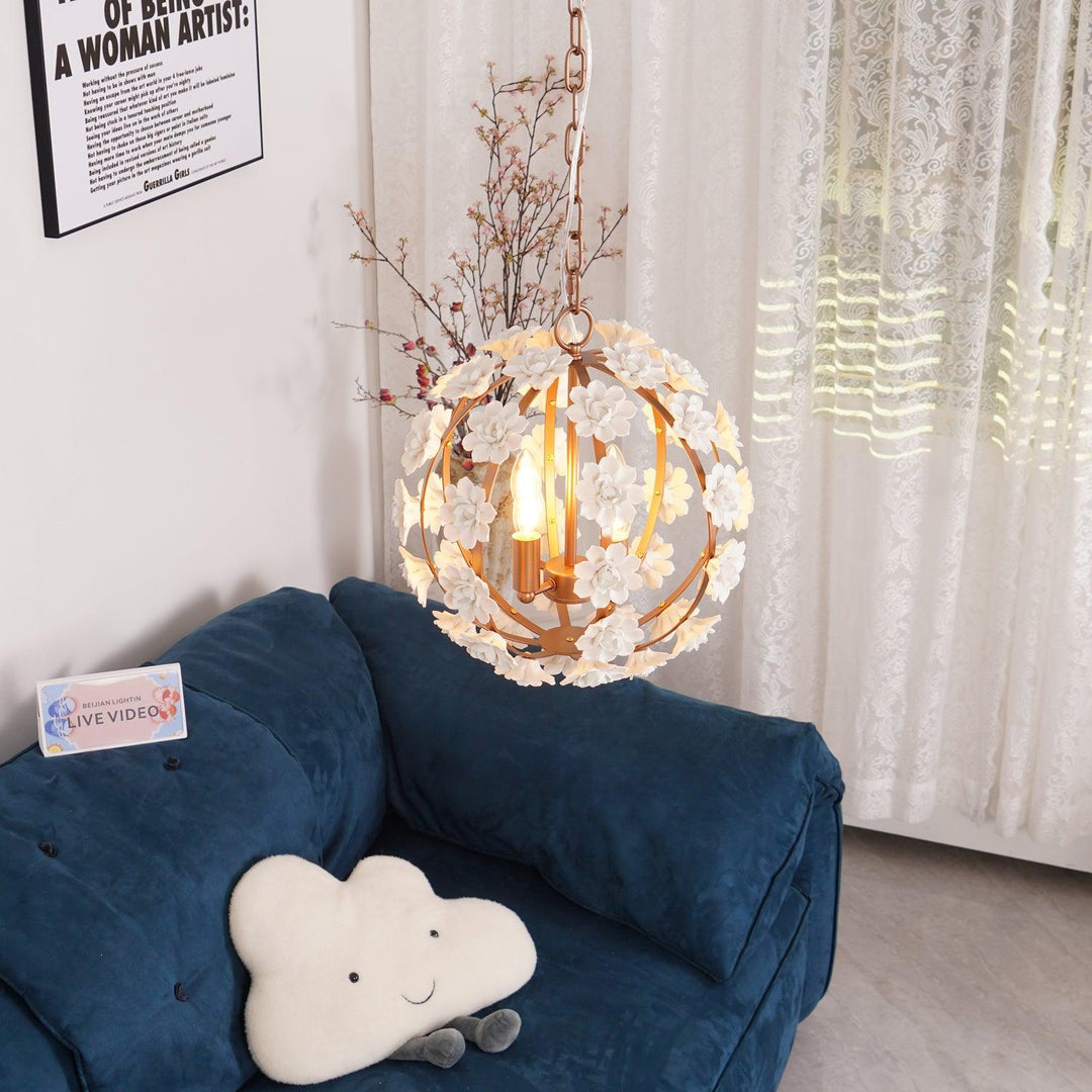 Bianca Floral Orb Chandelier - Vakkerlight