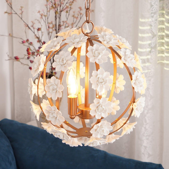 Bianca Floral Orb Chandelier - Vakkerlight