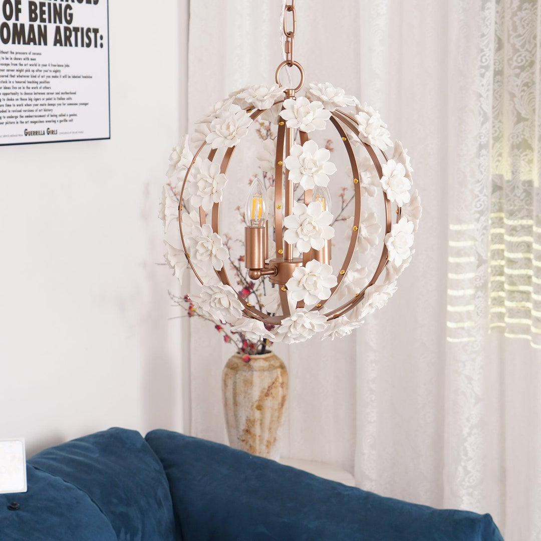 Bianca Floral Orb Chandelier - Vakkerlight