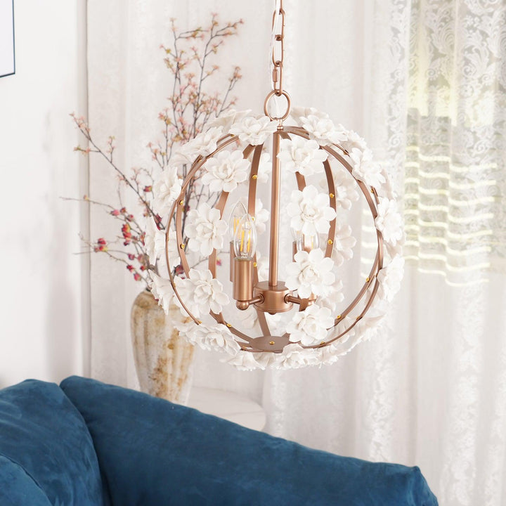 Bianca Floral Orb Chandelier - Vakkerlight