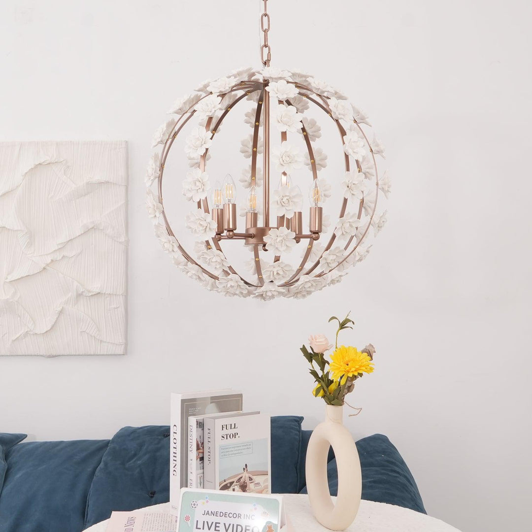 Bianca Floral Orb Chandelier - Vakkerlight