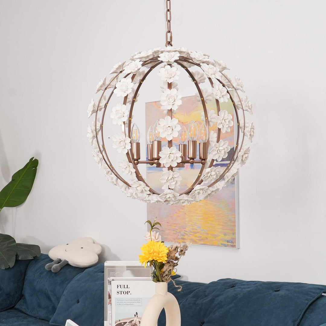 Bianca Floral Orb Chandelier - Vakkerlight