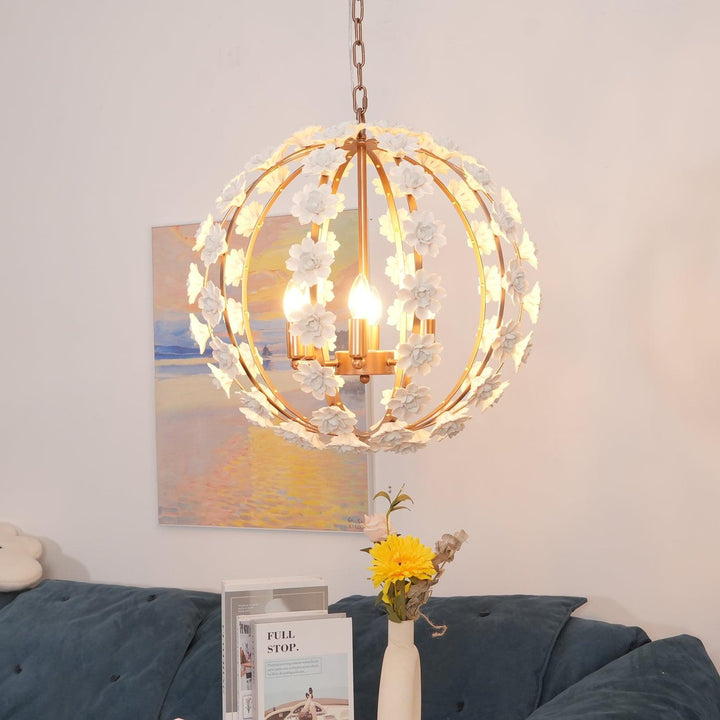 Bianca Floral Orb Chandelier - Vakkerlight