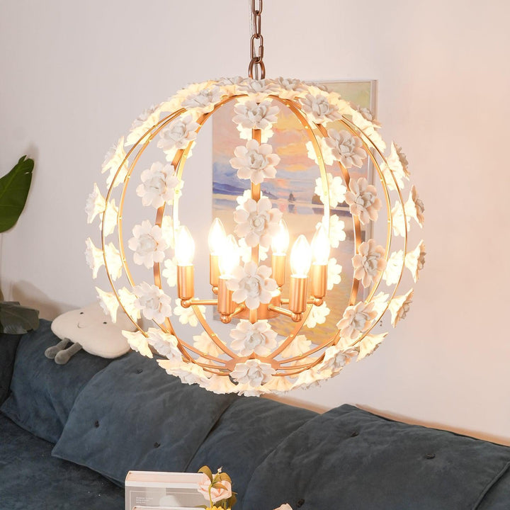 Bianca Floral Orb Chandelier - Vakkerlight