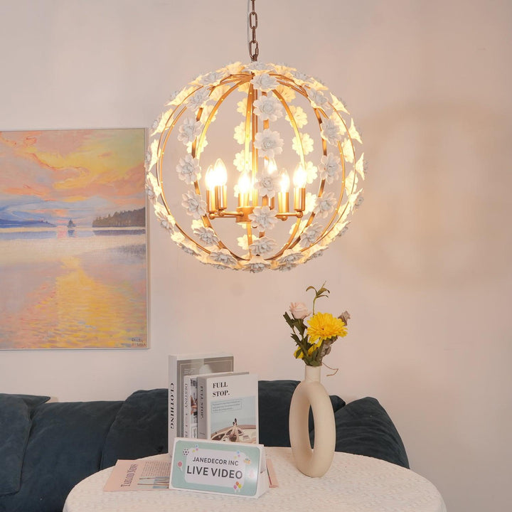 Bianca Floral Orb Chandelier - Vakkerlight