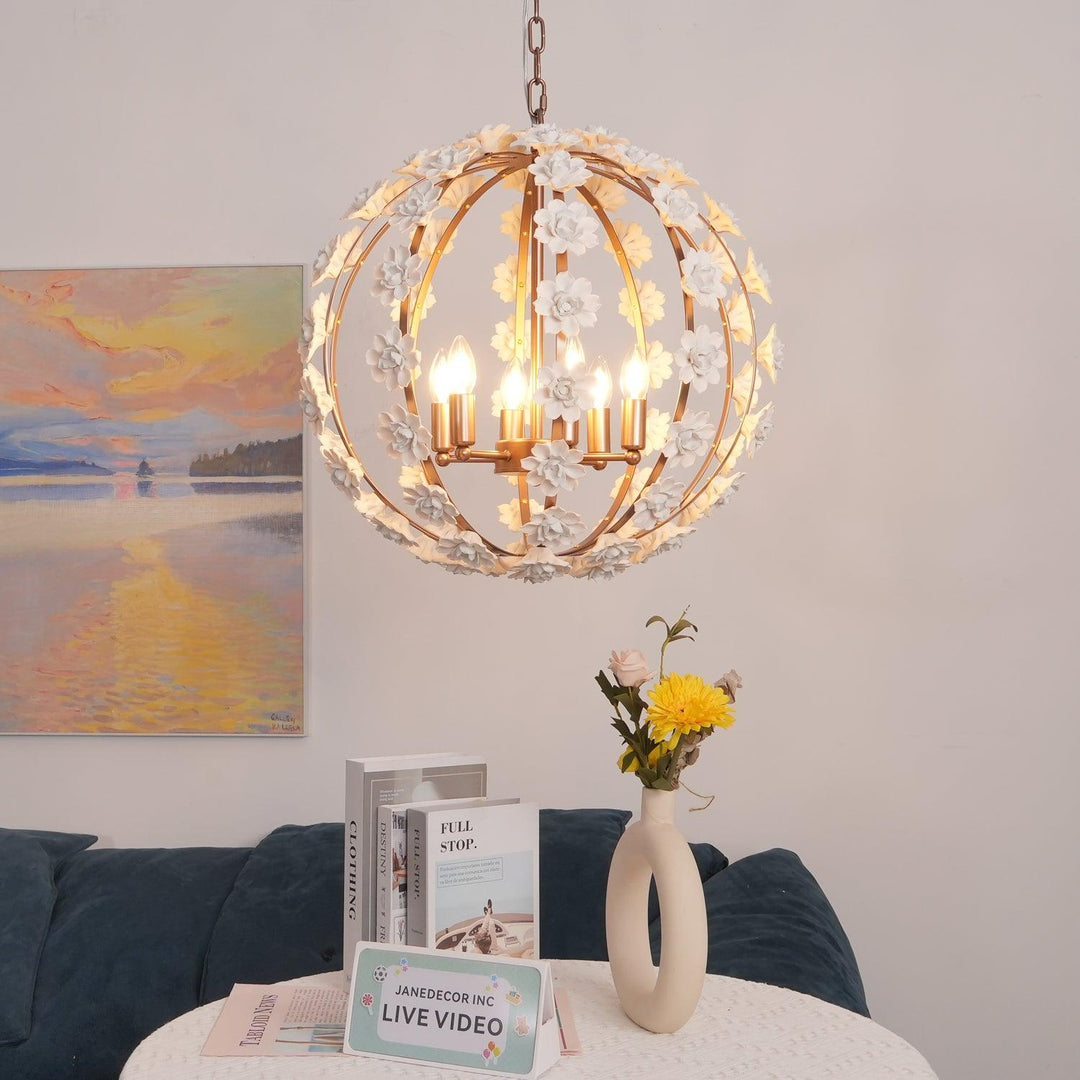 Bianca Floral Orb Chandelier - Vakkerlight