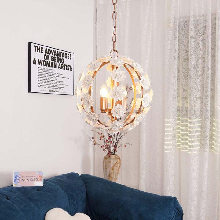 Bianca Floral Orb Chandelier - Vakkerlight