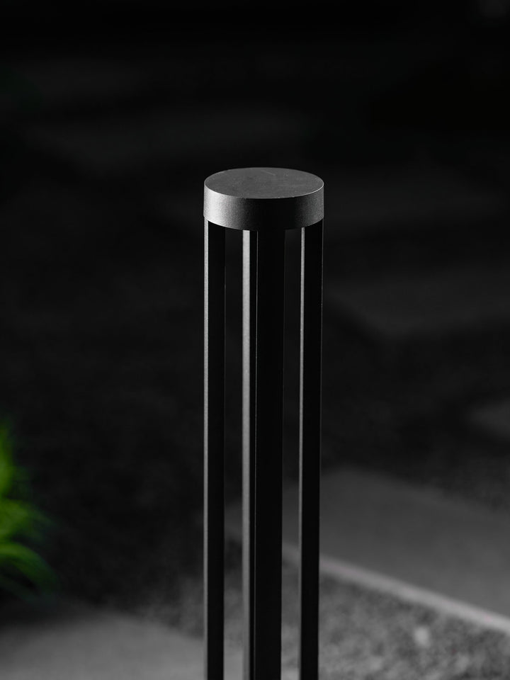 Black Cylindrical Garden Outdoor Light - Vakkerlight