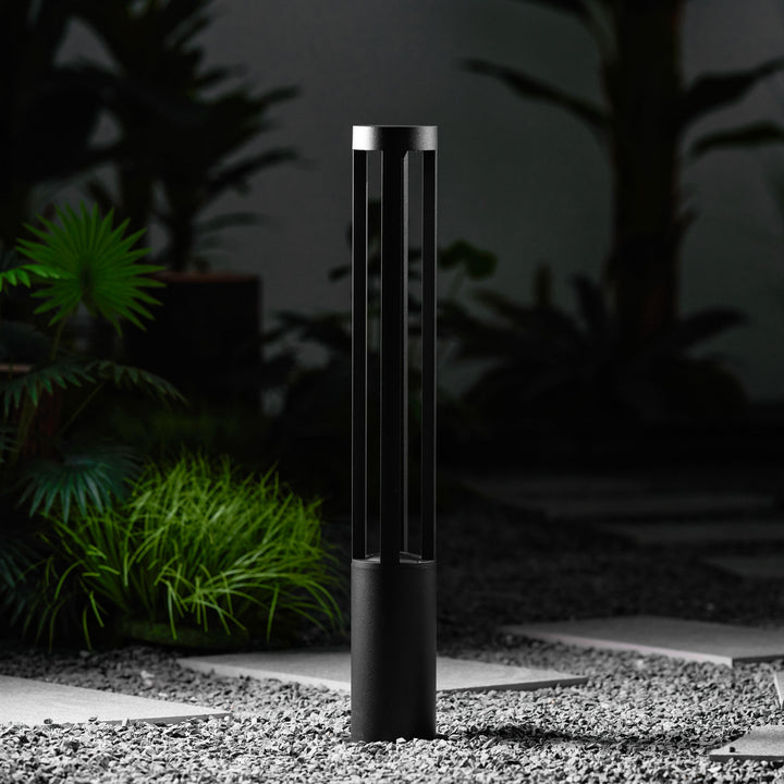 Black Cylindrical Garden Outdoor Light - Vakkerlight