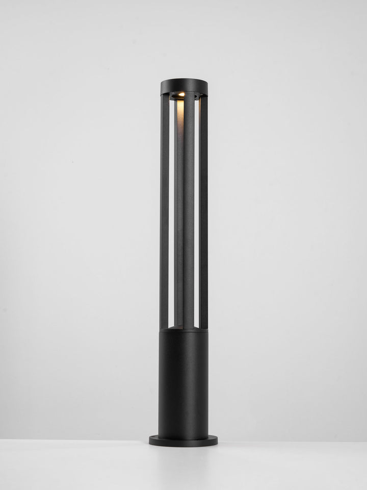 Black Cylindrical Garden Outdoor Light - Vakkerlight