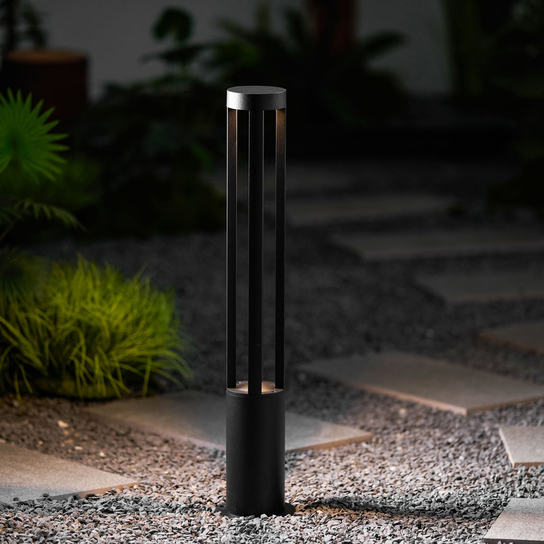 Black Cylindrical Garden Outdoor Light - Vakkerlight