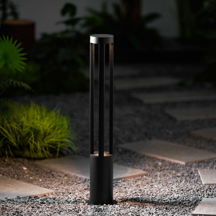 Black Cylindrical Garden Outdoor Light - Vakkerlight