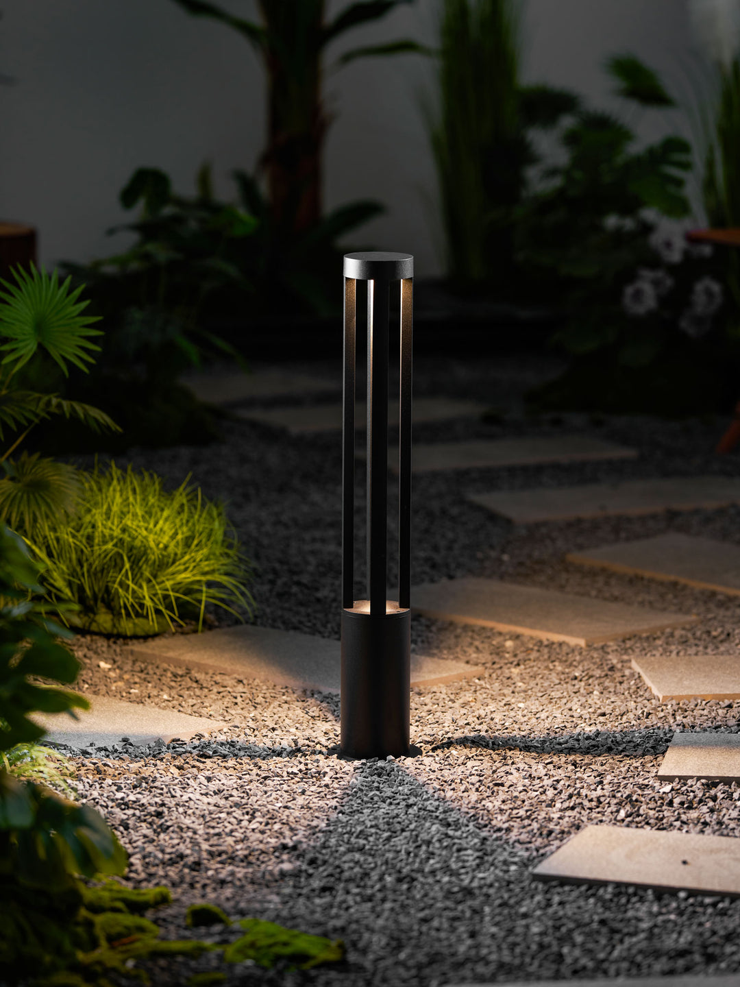 Black Cylindrical Garden Outdoor Light - Vakkerlight