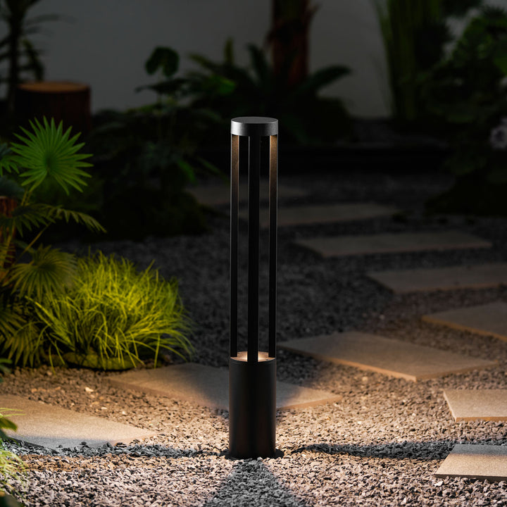 Black Cylindrical Garden Outdoor Light - Vakkerlight