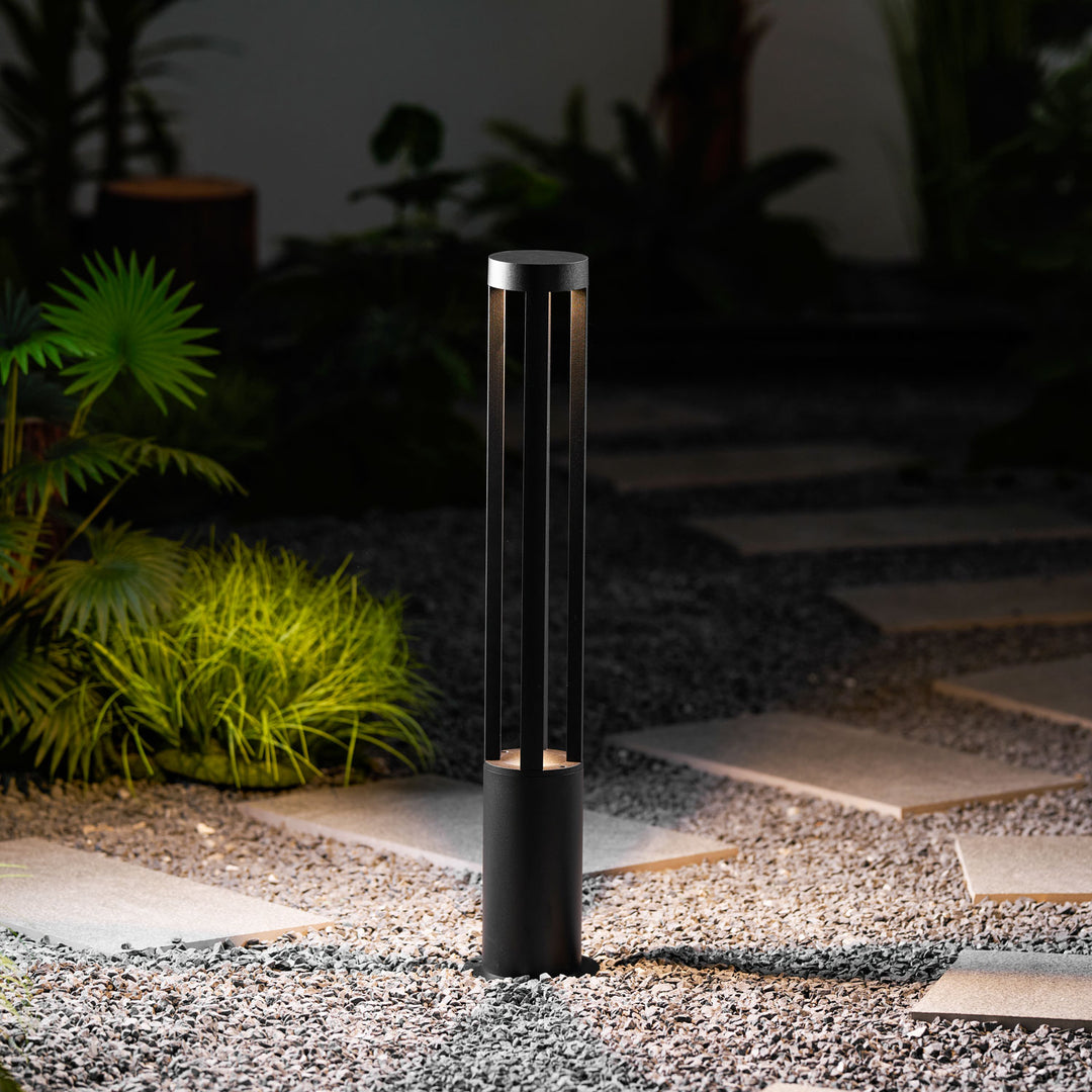Black Cylindrical Garden Outdoor Light - Vakkerlight