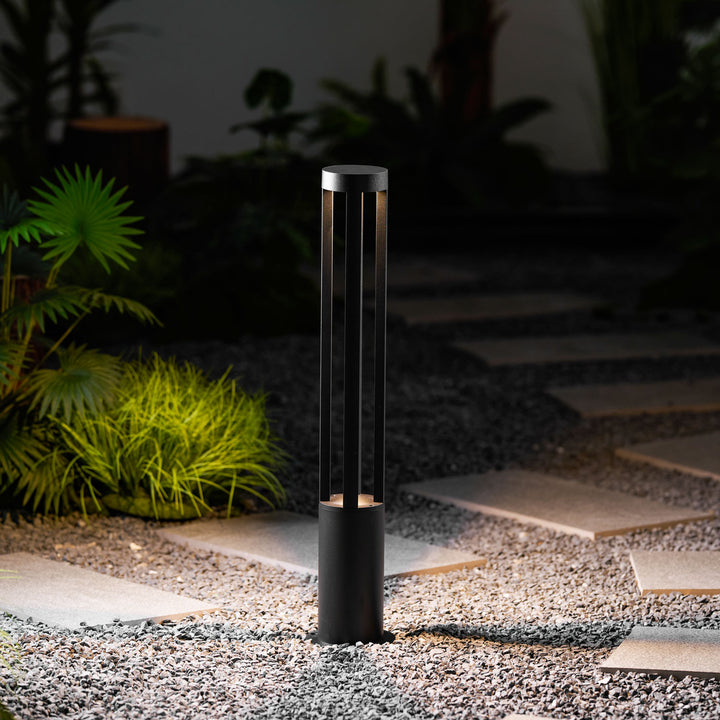 Black Cylindrical Garden Outdoor Light - Vakkerlight