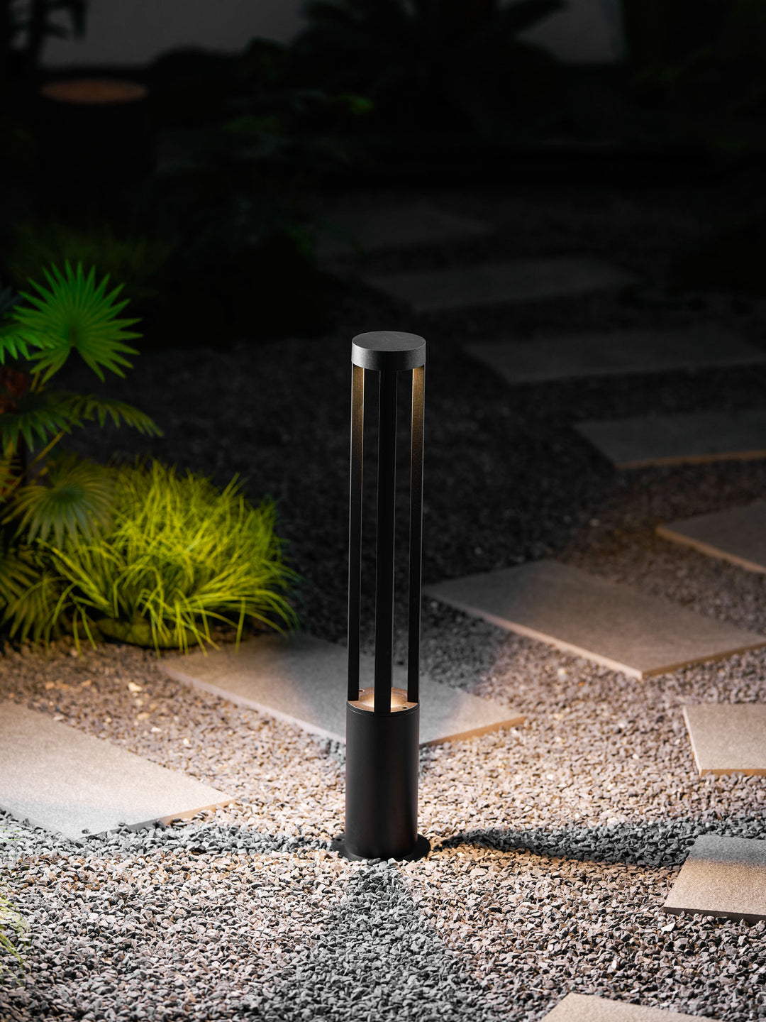 Black Cylindrical Garden Outdoor Light - Vakkerlight