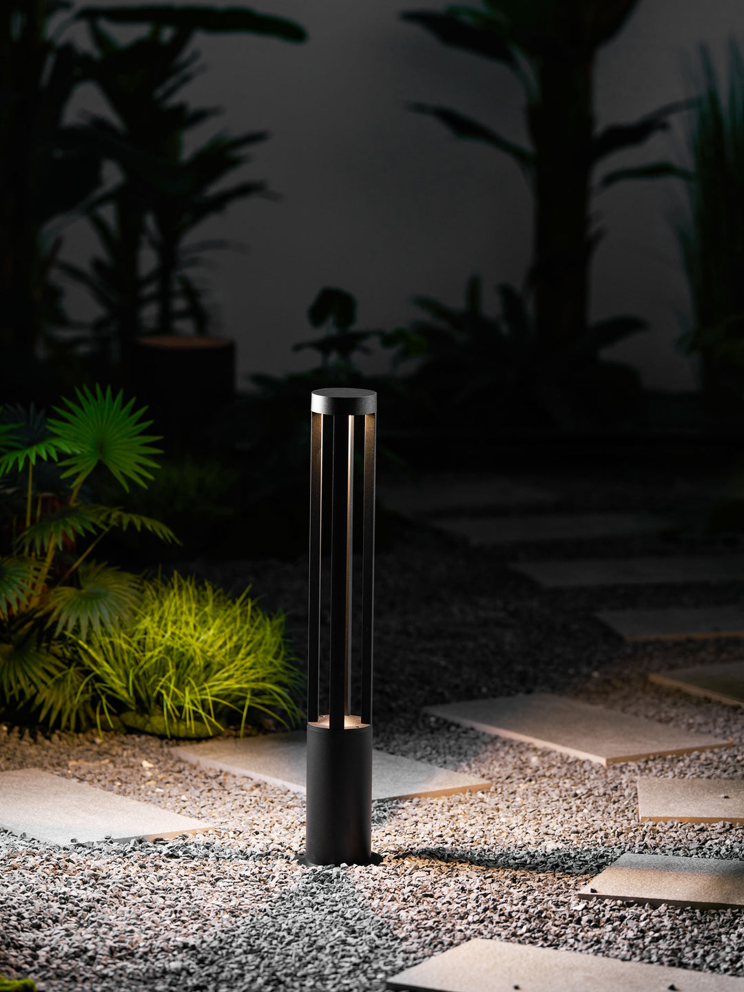 Black Cylindrical Garden Outdoor Light - Vakkerlight