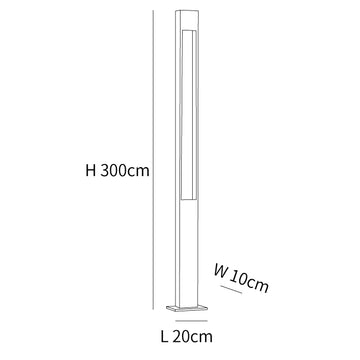 Luminaire de Jardin sur Poteau Extérieur — Dimension drawings 1