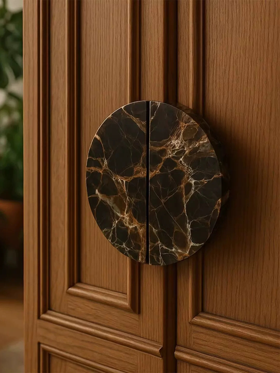 Coffee Marble Door Handle