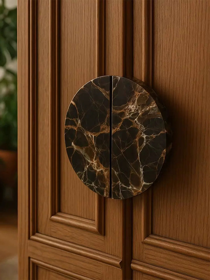 Coffee Marble Door Handle