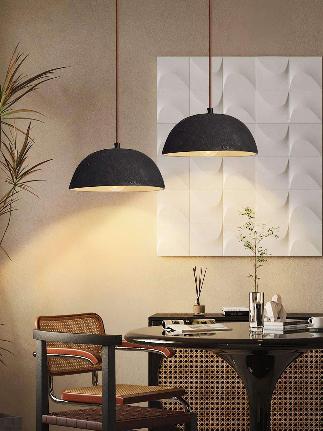 Black Arch Ceramic Pendant Lamp - Vakkerlight