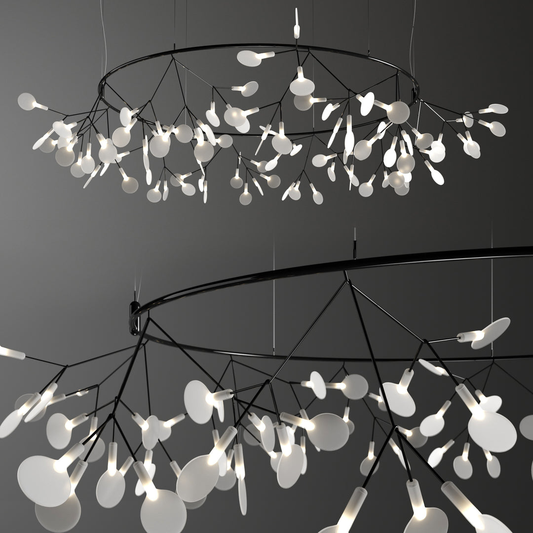 Black Big O Firefly LED Chandelier - Vakkerlight