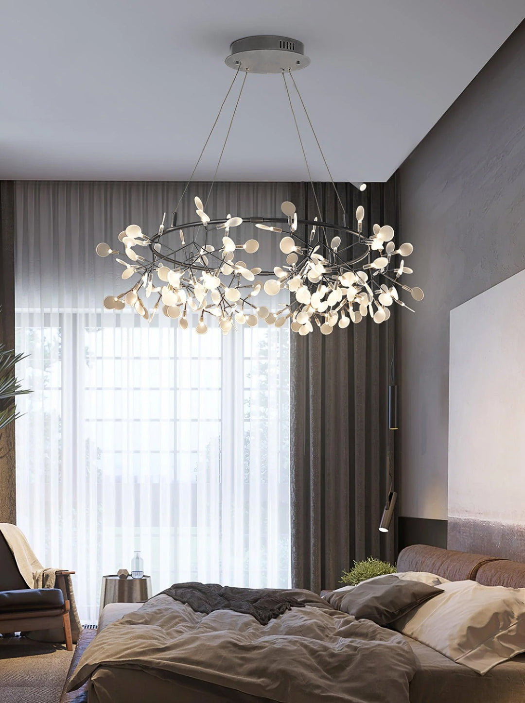 Black Big O Firefly LED Chandelier - Vakkerlight