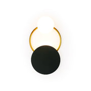Zwarte ronde ringen wandlamp