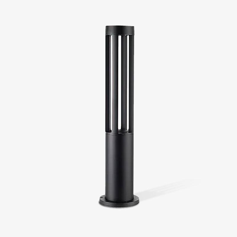 Black Cylindrical Garden Outdoor Light - Vakkerlight