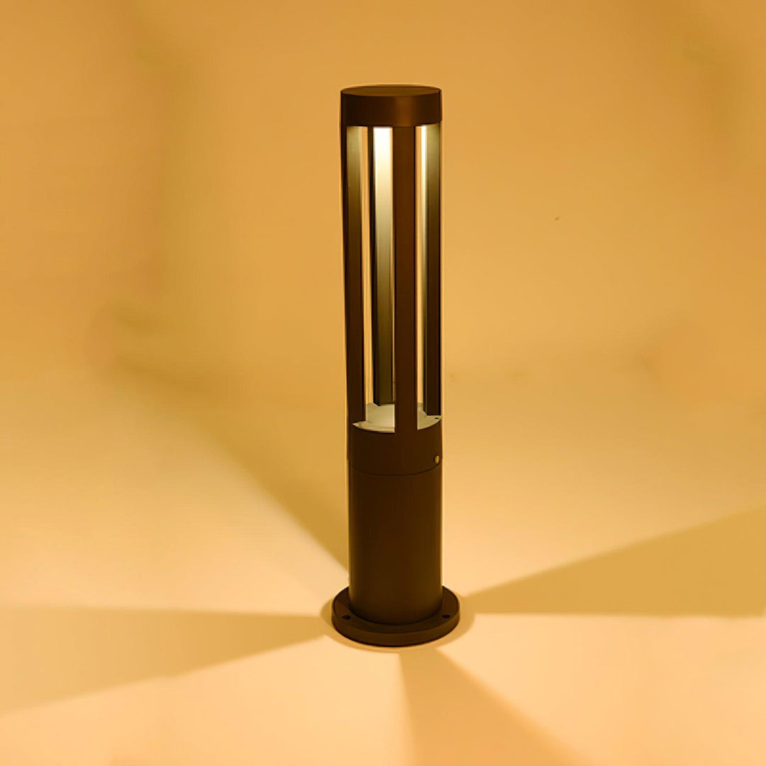 Black Cylindrical Garden Outdoor Light - Vakkerlight