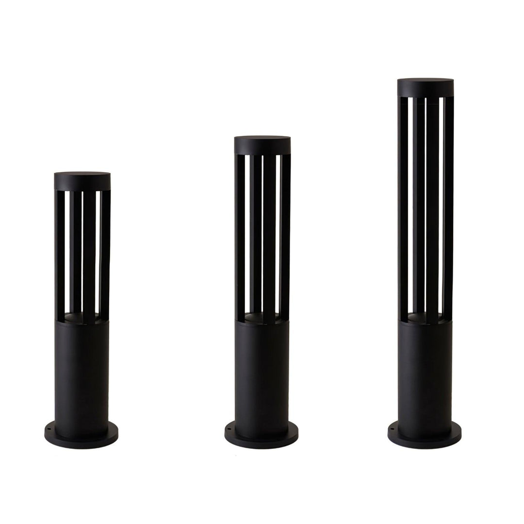 Black Cylindrical Garden Outdoor Light - Vakkerlight