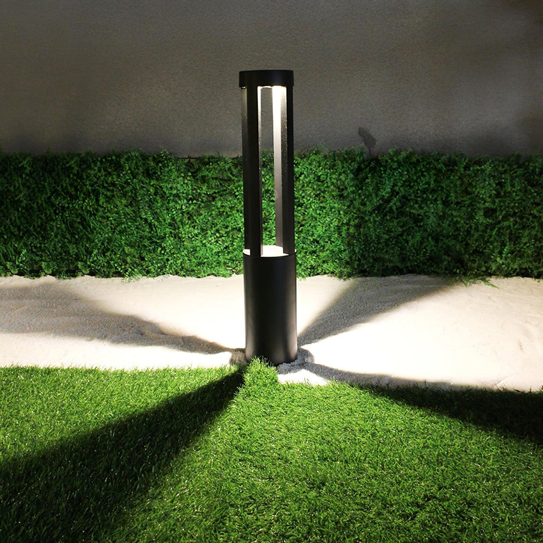 Black Cylindrical Garden Outdoor Light - Vakkerlight