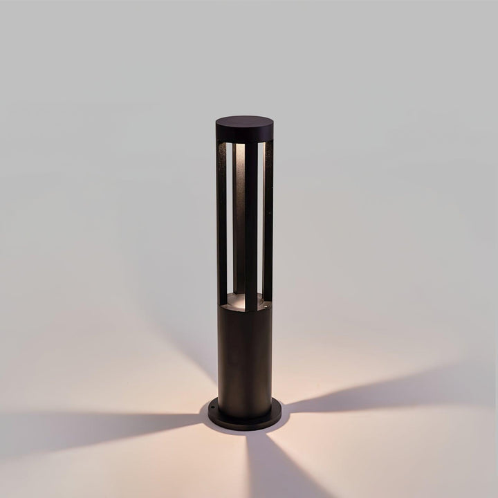 Black Cylindrical Garden Outdoor Light - Vakkerlight