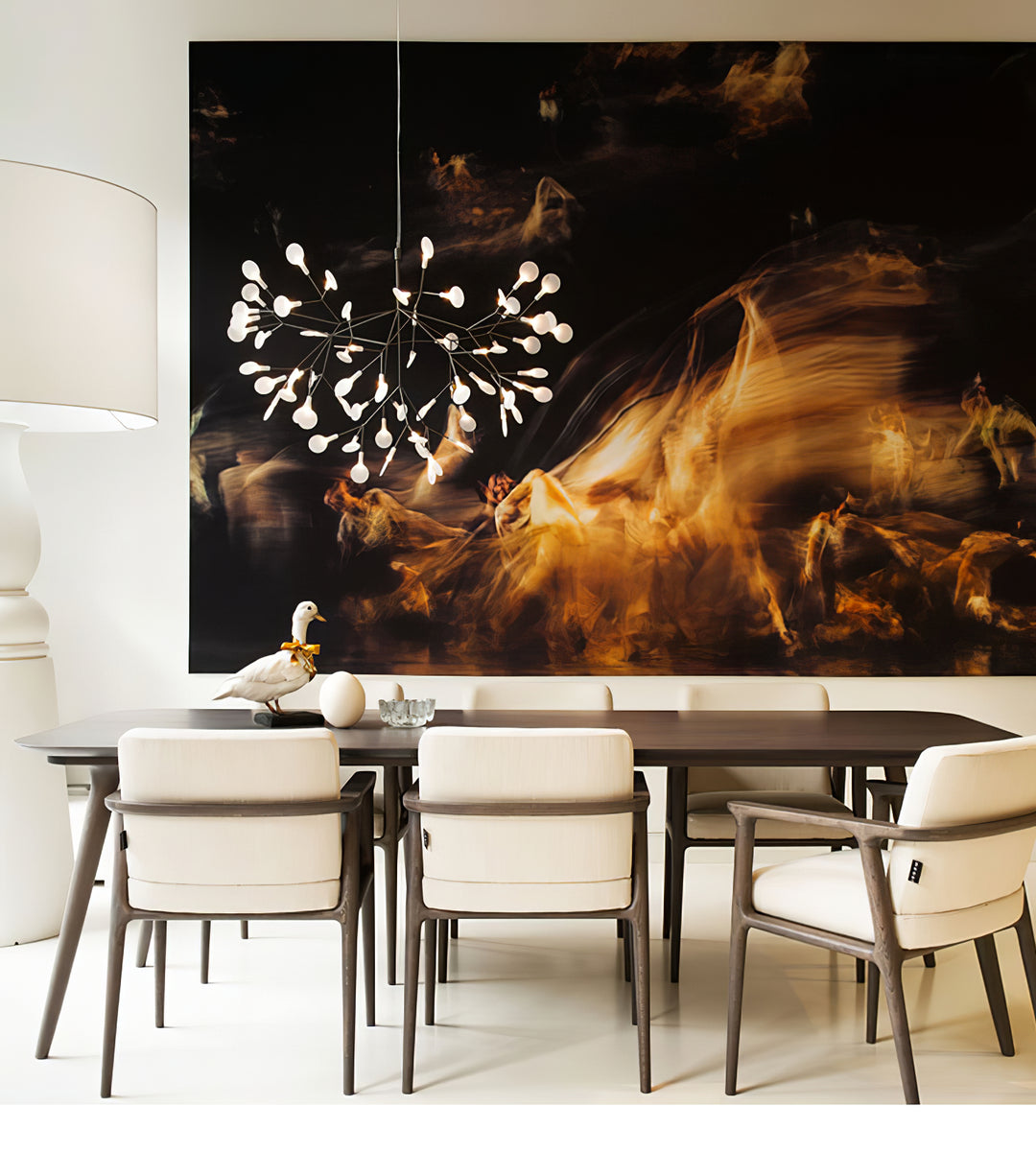 Lampadario Heracleum nero