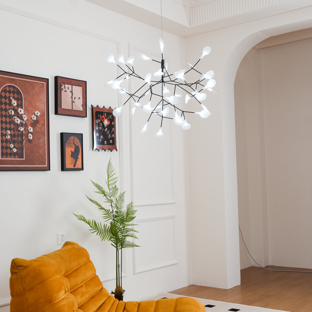 Lampadario Heracleum nero