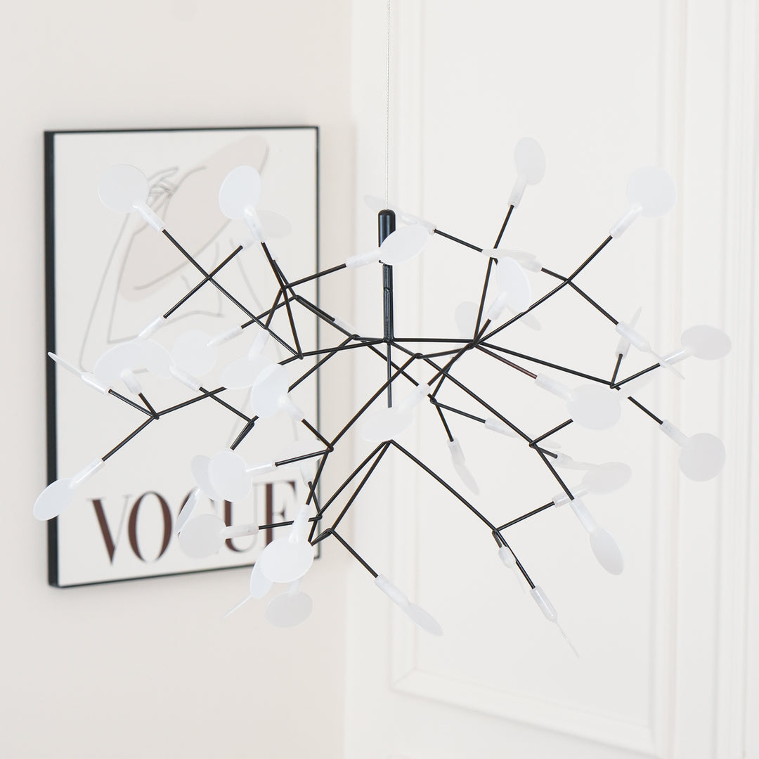 Lampadario Heracleum nero