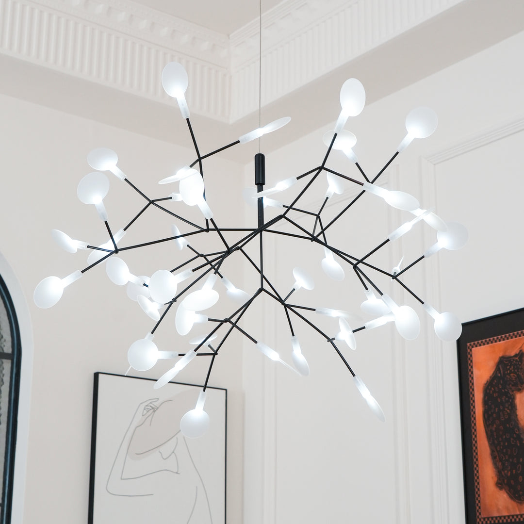 Lampadario Heracleum nero